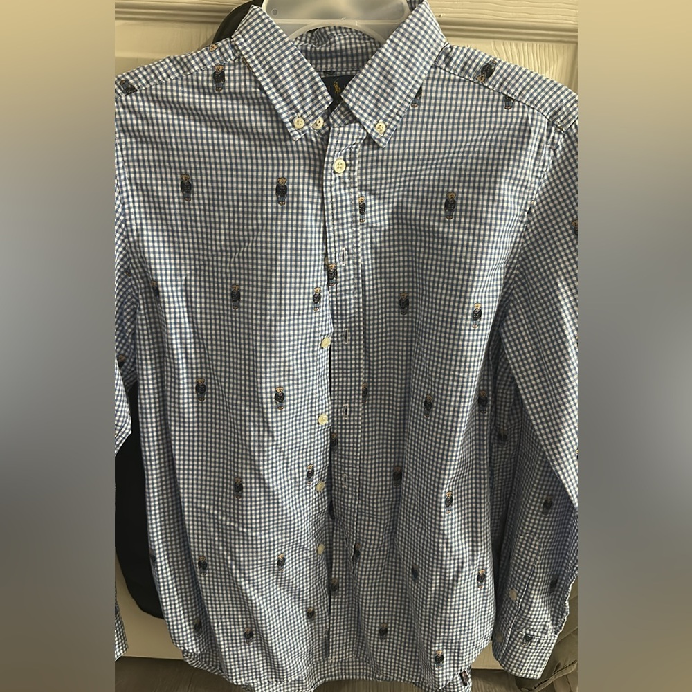 Polo by Ralph Lauren Kids Blue and White Checkered Shirt